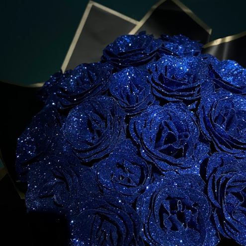 Csillámos rózsacsokor